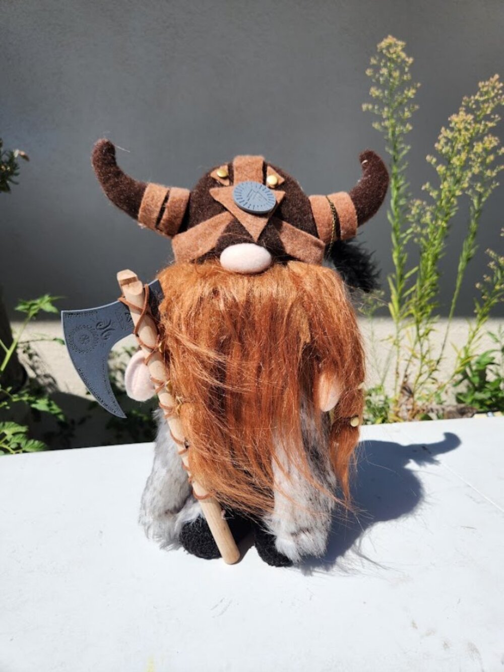 13" Tall Nordic Viking Warrior Gnome Doll Decor Plush Figurine Norse Warrior